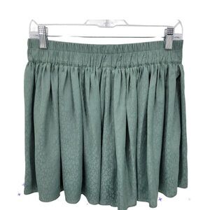 Umgee 2X Mint Print Sage Comfy Shorts- Stretchy Waist